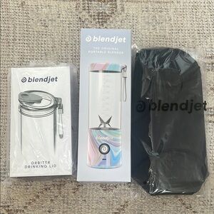BlendJet Portable Blender with Drinking Lid and Insulated Sleeve.